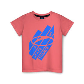 Детская футболка хлопок с принтом A state of trance в Екатеринбурге, 100% хлопок | круглый вырез горловины, полуприлегающий силуэт, длина до линии бедер | a state of trance | armin | armin van buuren | asot | армин