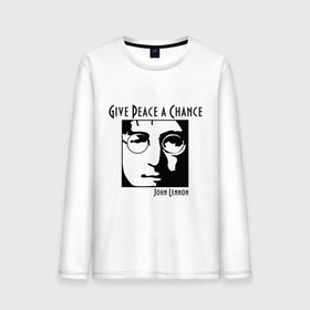 Мужской лонгслив хлопок с принтом John Lennon (Джон Леннон) Give Peace a Chance в Екатеринбурге, 100% хлопок |  | beatles | give peace a chance | john lennon | битлз | джон леннон | знаменитости | знаменитые личности | портрет