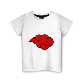 Детская футболка хлопок с принтом Облако (Акацуки) в Екатеринбурге, 100% хлопок | круглый вырез горловины, полуприлегающий силуэт, длина до линии бедер | облако | орнамент | трайблы | узор | узоры