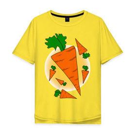 Мужская футболка хлопок Oversize с принтом Carrot в Екатеринбурге, 100% хлопок | свободный крой, круглый ворот, “спинка” длиннее передней части | 14 feb | 14 февраля | влюбленным | день святого валентина | любовь | морковка | морковь | парные