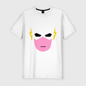 Мужская футболка премиум с принтом Человек-молния в Екатеринбурге, 92% хлопок, 8% лайкра | приталенный силуэт, круглый вырез ворота, длина до линии бедра, короткий рукав | супергерой