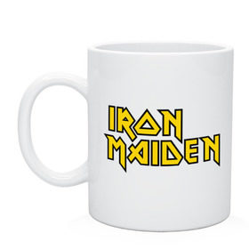 Кружка с принтом Iron Maiden в Екатеринбурге, керамика | объем — 330 мл, диаметр — 80 мм. Принт наносится на бока кружки, можно сделать два разных изображения | heavy metal | metal | rock | trash metal | метал | металл | рок | рок группа | трэш метал | хеви метал