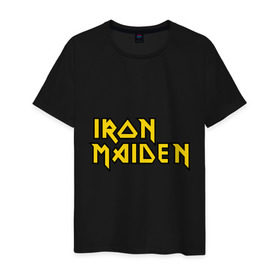 Мужская футболка хлопок с принтом Iron Maiden в Екатеринбурге, 100% хлопок | прямой крой, круглый вырез горловины, длина до линии бедер, слегка спущенное плечо. | heavy metal | metal | rock | trash metal | метал | металл | рок | рок группа | трэш метал | хеви метал