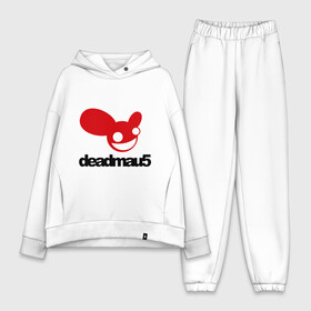 Женский костюм хлопок Oversize с принтом DeadMau5. в Екатеринбурге,  |  | club | deadmaus | клуб | клыбная музыка | мышь | тусить