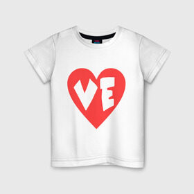 Детская футболка хлопок с принтом Вторая половинка любви в Екатеринбурге, 100% хлопок | круглый вырез горловины, полуприлегающий силуэт, длина до линии бедер | love | для влюбленных | для двоих | любовь | парные | сердечко | сердце