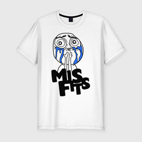 Мужская футболка премиум с принтом Misfits мем в Екатеринбурге, 92% хлопок, 8% лайкра | приталенный силуэт, круглый вырез ворота, длина до линии бедра, короткий рукав | misfits