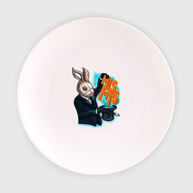 Тарелка с принтом Кролик-психопат в Екатеринбурге, фарфор | диаметр - 210 мм
диаметр для нанесения принта - 120 мм | misfits