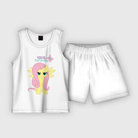 Детская пижама с шортами хлопок с принтом Naughty Fluttershy в Екатеринбурге,  |  | fluttershy | naughty | naughty fluttershy | pony | мой маленький пони | пони