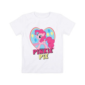 Детская футболка хлопок с принтом Pinkie Pie in my heart в Екатеринбурге, 100% хлопок | круглый вырез горловины, полуприлегающий силуэт, длина до линии бедер | Тематика изображения на принте: heart | pinkie | pinkie pie in my heart | pony | детские | мой маленький пони | пони