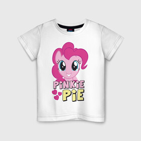Детская футболка хлопок с принтом Красавица Пинки Пай в Екатеринбурге, 100% хлопок | круглый вырез горловины, полуприлегающий силуэт, длина до линии бедер | pony | детские | красавица пинки пай | мой маленький пони | пинки пай | пони