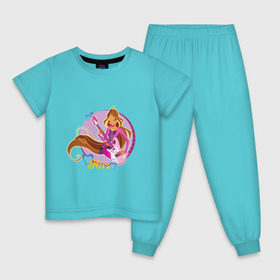 Детская пижама хлопок с принтом WinX - Флора в Екатеринбурге, 100% хлопок |  брюки и футболка прямого кроя, без карманов, на брюках мягкая резинка на поясе и по низу штанин
 | win x | winx | винкс | детские | детям | для детей | феи | флора