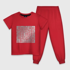 Детская пижама хлопок с принтом Emineminem silver в Екатеринбурге, 100% хлопок |  брюки и футболка прямого кроя, без карманов, на брюках мягкая резинка на поясе и по низу штанин
 | хип хоп