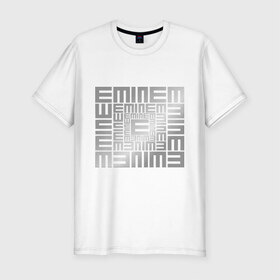 Мужская футболка премиум с принтом Emineminem silver в Екатеринбурге, 92% хлопок, 8% лайкра | приталенный силуэт, круглый вырез ворота, длина до линии бедра, короткий рукав | хип хоп