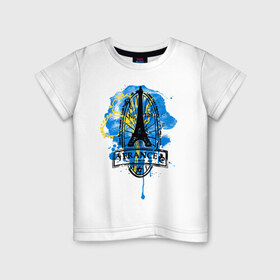 Детская футболка хлопок с принтом France в Екатеринбурге, 100% хлопок | круглый вырез горловины, полуприлегающий силуэт, длина до линии бедер | france | франция | эйфелева башня
