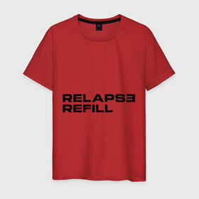 Мужская футболка хлопок с принтом Refill в Екатеринбурге, 100% хлопок | прямой крой, круглый вырез горловины, длина до линии бедер, слегка спущенное плечо. | eminem | refill | relapse | зарубежный рэп | музыка | репчик | рэп | эменем | эминем