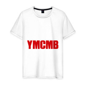 Мужская футболка хлопок с принтом Logo YMCMB в Екатеринбурге, 100% хлопок | прямой крой, круглый вырез горловины, длина до линии бедер, слегка спущенное плечо. | swag | модный | сваг | свег | свог | свэг | стиль