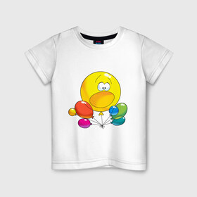 Детская футболка хлопок с принтом Воздушные шары. в Екатеринбурге, 100% хлопок | круглый вырез горловины, полуприлегающий силуэт, длина до линии бедер | для беременных | для будущих мам | ждем ребенка | карапуз | малыш | ребенок | шарики