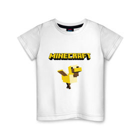 Детская футболка хлопок с принтом Minecraft duck в Екатеринбурге, 100% хлопок | круглый вырез горловины, полуприлегающий силуэт, длина до линии бедер | boom | minecraft | игры | компьютерные игры | майнкрафт