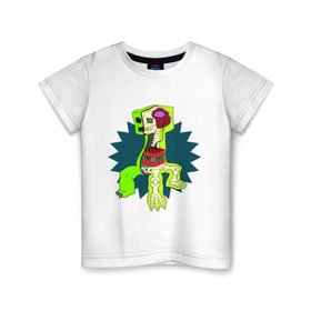 Детская футболка хлопок с принтом The creeper в Екатеринбурге, 100% хлопок | круглый вырез горловины, полуприлегающий силуэт, длина до линии бедер | Тематика изображения на принте: крипер
