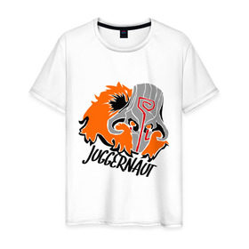 Мужская футболка хлопок с принтом Juggernaut simple в Екатеринбурге, 100% хлопок | прямой крой, круглый вырез горловины, длина до линии бедер, слегка спущенное плечо. | dota | dota 2 | juggernaut simple | дота | дота 2 | игры | компьютерные игры