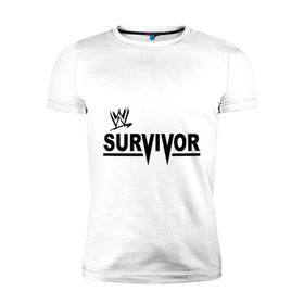 Мужская футболка премиум с принтом Survivor в Екатеринбурге, 92% хлопок, 8% лайкра | приталенный силуэт, круглый вырез ворота, длина до линии бедра, короткий рукав | raw | raw live | survivor | wwe | wwe 13 | единоборства | реслинг | рестлинг | спорт