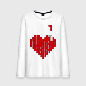 Мужской лонгслив хлопок с принтом Heart tetris сердце тетрис в Екатеринбурге, 100% хлопок |  | Тематика изображения на принте: heart tetris сердце тетрис | сердечко | сердце | тетрис сердце
