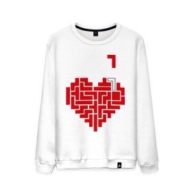 Мужской свитшот хлопок с принтом Heart tetris сердце тетрис в Екатеринбурге, 100% хлопок |  | Тематика изображения на принте: heart tetris сердце тетрис | сердечко | сердце | тетрис сердце