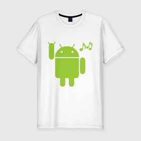 Мужская футболка премиум с принтом android dance в Екатеринбурге, 92% хлопок, 8% лайкра | приталенный силуэт, круглый вырез ворота, длина до линии бедра, короткий рукав | android | андроид