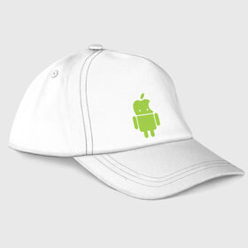 Бейсболка с принтом Android Applehead в Екатеринбурге, 100% хлопок | классический козырек, металлическая застежка-регулятор размера | android | apple | админам | андроид | для админов | эпл