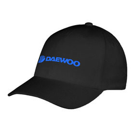 Бейсболка с принтом Daewoo горизонтальный в Екатеринбурге, 100% хлопок | классический козырек, металлическая застежка-регулятор размера | daewoo | автомобиль daewoo | автомобиль дейву | дайву | логотип daewoo | логотип дайву | логотип дейву