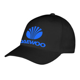 Бейсболка с принтом Logo daewoo в Екатеринбурге, 100% хлопок | классический козырек, металлическая застежка-регулятор размера | daewoo | автомобиль daewoo | автомобиль дейву | дайву | логотип daewoo | логотип дайву | логотип дейву
