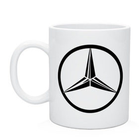 Кружка с принтом Mercedes-Benz logo в Екатеринбурге, керамика | объем — 330 мл, диаметр — 80 мм. Принт наносится на бока кружки, можно сделать два разных изображения | mercedes | mercedes benz | логотип mercedes | логотип mercedes benz | логотип мерседерс бенс | мерен | мерседерс | мерседерс бенс
