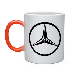 Кружка хамелеон с принтом Mercedes-Benz logo в Екатеринбурге, керамика | меняет цвет при нагревании, емкость 330 мл | mercedes | mercedes benz | логотип mercedes | логотип mercedes benz | логотип мерседерс бенс | мерен | мерседерс | мерседерс бенс