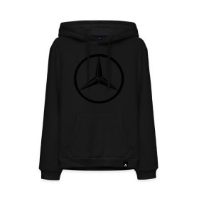 Мужская толстовка хлопок с принтом Mercedes-Benz logo в Екатеринбурге, френч-терри, мягкий теплый начес внутри (100% хлопок) | карман-кенгуру, эластичные манжеты и нижняя кромка, капюшон с подкладом и шнурком | mercedes | mercedes benz | логотип mercedes | логотип mercedes benz | логотип мерседерс бенс | мерен | мерседерс | мерседерс бенс