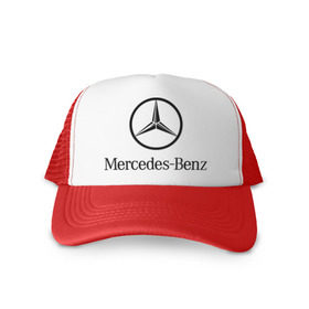 Кепка тракер с сеткой с принтом Logo Mercedes-Benz в Екатеринбурге, трикотажное полотно; задняя часть — сетка | длинный козырек, универсальный размер, пластиковая застежка | mercedes | mercedes benz | логотип mercedes | логотип mercedes benz | логотип мерседерс бенс | мерен | мерседерс | мерседерс бенс
