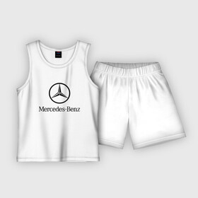 Детская пижама с шортами хлопок с принтом Logo Mercedes Benz в Екатеринбурге,  |  | mercedes | mercedes benz | логотип mercedes | логотип mercedes benz | логотип мерседерс бенс | мерен | мерседерс | мерседерс бенс