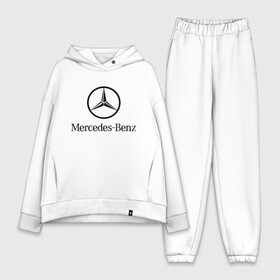 Женский костюм хлопок Oversize с принтом Logo Mercedes Benz в Екатеринбурге,  |  | mercedes | mercedes benz | логотип mercedes | логотип mercedes benz | логотип мерседерс бенс | мерен | мерседерс | мерседерс бенс