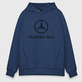 Мужское худи Oversize хлопок с принтом Logo Mercedes-Benz в Екатеринбурге, френч-терри — 70% хлопок, 30% полиэстер. Мягкий теплый начес внутри —100% хлопок | боковые карманы, эластичные манжеты и нижняя кромка, капюшон на магнитной кнопке | mercedes | mercedes benz | логотип mercedes | логотип mercedes benz | логотип мерседерс бенс | мерен | мерседерс | мерседерс бенс