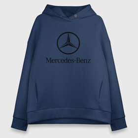 Женское худи Oversize хлопок с принтом Logo Mercedes-Benz в Екатеринбурге, френч-терри — 70% хлопок, 30% полиэстер. Мягкий теплый начес внутри —100% хлопок | боковые карманы, эластичные манжеты и нижняя кромка, капюшон на магнитной кнопке | mercedes | mercedes benz | логотип mercedes | логотип mercedes benz | логотип мерседерс бенс | мерен | мерседерс | мерседерс бенс