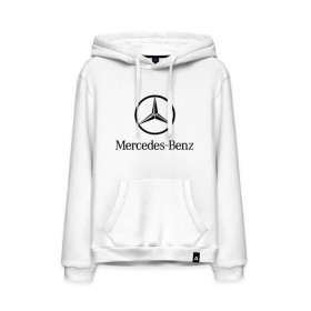 Мужская толстовка хлопок с принтом Logo Mercedes-Benz в Екатеринбурге, френч-терри, мягкий теплый начес внутри (100% хлопок) | карман-кенгуру, эластичные манжеты и нижняя кромка, капюшон с подкладом и шнурком | mercedes | mercedes benz | логотип mercedes | логотип mercedes benz | логотип мерседерс бенс | мерен | мерседерс | мерседерс бенс