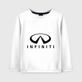 Детский лонгслив хлопок с принтом Infiniti logo в Екатеринбурге, 100% хлопок | круглый вырез горловины, полуприлегающий силуэт, длина до линии бедер | infiniti автомобиль | автомобиль инфинити | инфинити | логотип infiniti | логотип инфинити