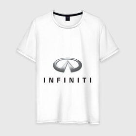 Мужская футболка хлопок с принтом Logo Infiniti в Екатеринбурге, 100% хлопок | прямой крой, круглый вырез горловины, длина до линии бедер, слегка спущенное плечо. | Тематика изображения на принте: infiniti автомобиль | автомобиль инфинити | инфинити | логотип infiniti | логотип инфинити