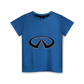 Детская футболка хлопок с принтом Значок Infiniti в Екатеринбурге, 100% хлопок | круглый вырез горловины, полуприлегающий силуэт, длина до линии бедер | infiniti автомобиль | автомобиль инфинити | инфинити | логотип infiniti | логотип инфинити