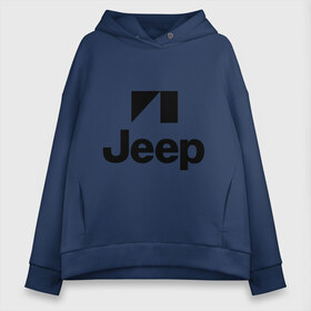 Женское худи Oversize хлопок с принтом Jeep logo в Екатеринбурге, френч-терри — 70% хлопок, 30% полиэстер. Мягкий теплый начес внутри —100% хлопок | боковые карманы, эластичные манжеты и нижняя кромка, капюшон на магнитной кнопке | jeep | автомобиль jeep | автомобиль джип | джип | логотип jeep | логотип джип