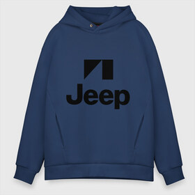 Мужское худи Oversize хлопок с принтом Jeep logo в Екатеринбурге, френч-терри — 70% хлопок, 30% полиэстер. Мягкий теплый начес внутри —100% хлопок | боковые карманы, эластичные манжеты и нижняя кромка, капюшон на магнитной кнопке | jeep | автомобиль jeep | автомобиль джип | джип | логотип jeep | логотип джип