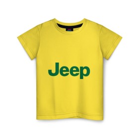 Детская футболка хлопок с принтом Logo Jeep в Екатеринбурге, 100% хлопок | круглый вырез горловины, полуприлегающий силуэт, длина до линии бедер | Тематика изображения на принте: jeep | автомобиль jeep | автомобиль джип | джип | логотип jeep | логотип джип