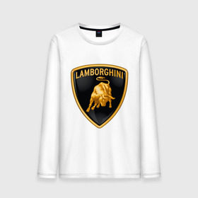 Мужской лонгслив хлопок с принтом Lamborghini logo в Екатеринбурге, 100% хлопок |  | lamborghini | автомобиль lamborghini | ламборджини | ламборджини автомобиль | логотип lamborghini | логотип ламборджини