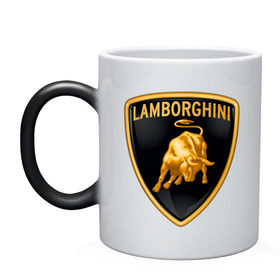 Кружка хамелеон с принтом Lamborghini logo в Екатеринбурге, керамика | меняет цвет при нагревании, емкость 330 мл | lamborghini | автомобиль lamborghini | ламборджини | ламборджини автомобиль | логотип lamborghini | логотип ламборджини