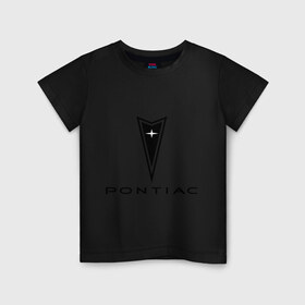 Детская футболка хлопок с принтом Pontiac logo в Екатеринбурге, 100% хлопок | круглый вырез горловины, полуприлегающий силуэт, длина до линии бедер | pontiac | автомобиль pontiac | логотип pontiac | логотип понтиак | понтиак | понтиак автомобиль