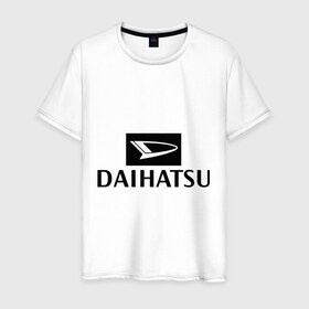Мужская футболка хлопок с принтом Daihatsu в Екатеринбурге, 100% хлопок | прямой крой, круглый вырез горловины, длина до линии бедер, слегка спущенное плечо. | daihatsu | автомобиль daihatsu | логотип daihatsu